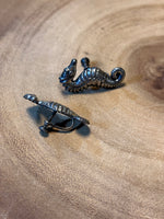 Vintage Sterling Seahorse Screw-On Earrings