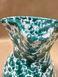 Green Spongeware Pitcher Vase