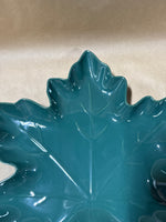(A) Green Ceramic Leaf Tray