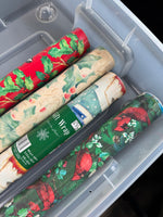 Home Under Bed Storage with Christmas Gift Wrap Rolls