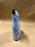 N.S. Gustin Blue Speckled Ceramic Cat