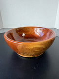 Artist Signed Cherry Burl Wooden Bowl