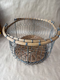 Primitive Oval Chicken Wire Basket With Handles