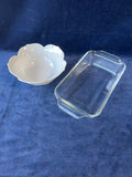 White Lotus Flower Bowl and Small Anchor Baking Dish