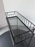 Brightroom Black Metal 2-Tiered Slide Out Organizer
