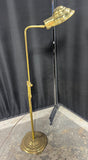 Brass Vintage Adjustable Pharmacy Floor Lamp (WORKS) (2 AVAILABLE—PRICED AT $145 EACH)