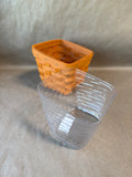 Small Slanted Orange Longaberger Basket With Liner