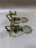 Pair Of Brass Pineapple Wall Candle Sconces