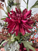 Dried & Faux Florals in Ceramic Pot