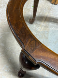 Oval Wood/Glass Coffee Table