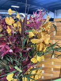 Bouquet of Faux Flowers, Cattails and Grasses