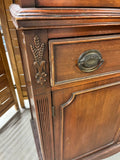 Antique China Cabinet with Upper Glass Doors