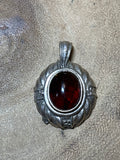 Sterling & Amber Pendant