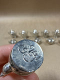 Set Of 12 Heavy Weight Mini Teapot Name Card Holders
