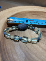 Blue & Clear Beaded Bracelet - Stretchy