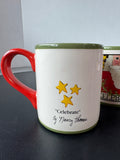 Pair of Nancy Thomas Celebrate Santa Coffee Mugs (A)