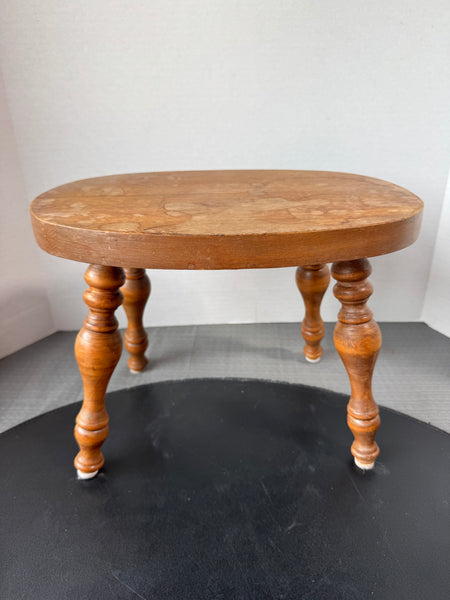 Vintage Oval Wooden Stool