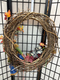 28” Stuffed Scarecrow Autumn Wreath