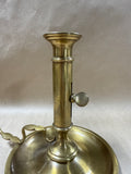Large Brass Candlestick Holder With Slide Ejector