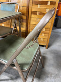 Samsonite Futura Green Folding Card Table with (4) =folding Chairs