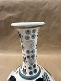 Neutral Color Mexican Floral Vase