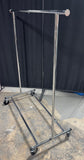 Collapsable Rolling Metal Clothing Rack