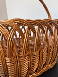 Open Weave Vintage Woven Oval Hand Basket