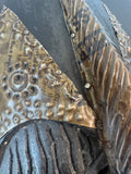 Ghanaian Wooden Mask with Intricate Metal Inlay (B)