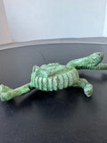 Green Cast Iron Asian Dancing Dragon Sculpture