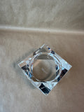 Crystal Oleg Cassini Candle Votive With Box (B)