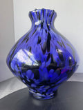 Purple Murano Style Art Glass Vase