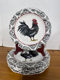 Rooster Dinner Plates From Cracker Barrel (B) — Set Of 5