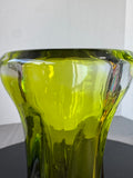 Joska Waldglashütte Style Green Ombré Art Glass Vase