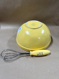 Yellow Rae Dunn Mixing Bowl With Matching Whisk // Appears Unused