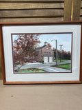 Hilton’s Warwick Fire Station Watercolor by R.C. Honeycutt; Signed
