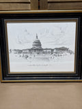 U.S. Capitol Sketch by Don Cannavaro; Signed Print