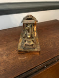 Vintage Copper Tone Metal Wind Up Music Box Train ***Does NOT play music***