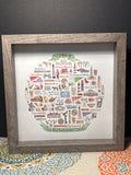 Virginia The Old Dominion State Collage in Shadow Box Style Frame