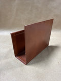 Leather Desk Letter Holder With Gold Trim