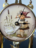 Goebel Hummel Vintage Anniversary Glass Dome Mantel Clock (WORKS)
