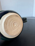 Large Green & Blue Drip Glazed Pottery Coffee or Soup Mug