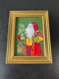 Gilt Framed Folk Style Santa Print