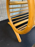 Large Round Vintage Bamboo Magazine Rack