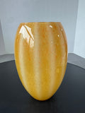 Amber & White Art Glass Vase AS IS (READ DESCRIPTION CAREFULLY)