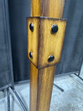 Wood Look Metal Double Pull Chain Floor Lamp (WORKS)