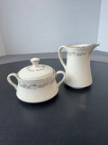 (E) Gorham Rondelle Creamer & Lidded Sugar Bowl