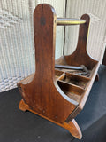 Primitive Large Vintage Wooden Carpenter’s Tool Caddy with Some Tools & Nails