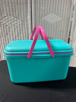 (A) Craftstor 2-Compartment Craft Storage Bin with Craft Supplies
