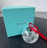 Tiffany & Co. Crystal & Sterling Silver Ball Ornament with Box