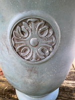 E-Large Teal Fiberglass Planter